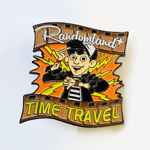 Randomland time travel enamel pin!